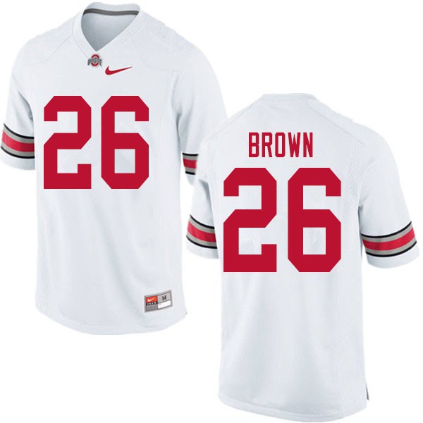 Ohio State Buckeyes #26 Cameron Brown Men Official Jersey White OSU37088